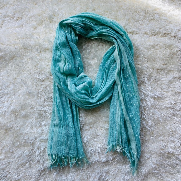 Francesca's Collections Accessories - Sequin Aqua Scarf